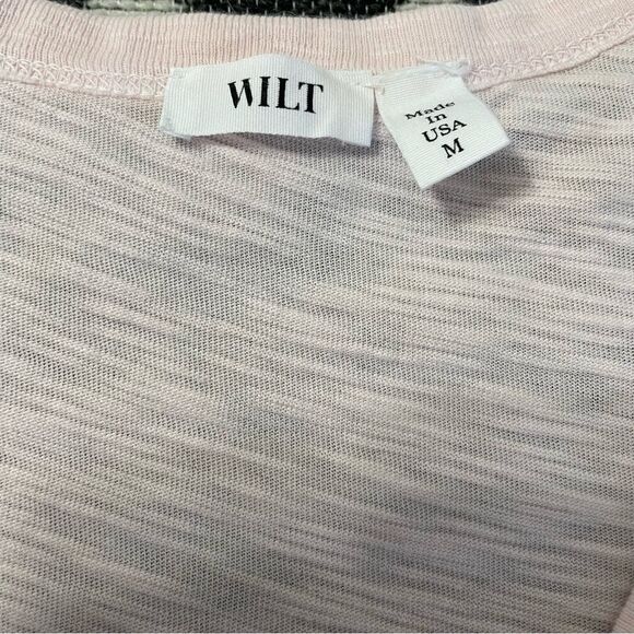 Wilt Pale Pink Long Sleeve V-neck Midi
T-Shirt Dress Sz M - Picture 4 of 8